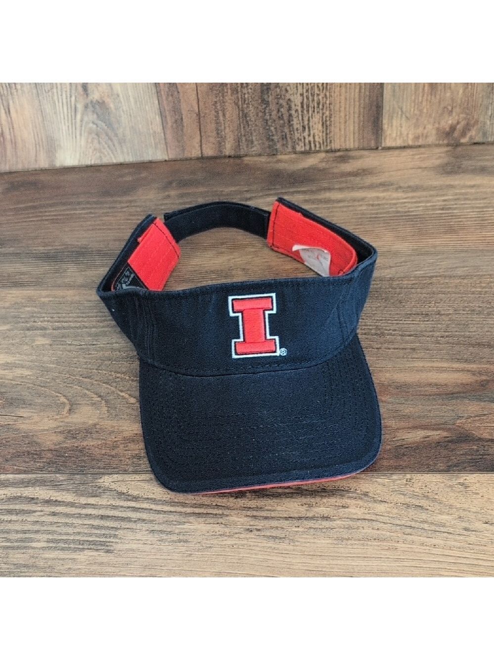 Joe T's Sportswear Fighting Illini Illinois Navy Orange Adustable Visor Hat OS
